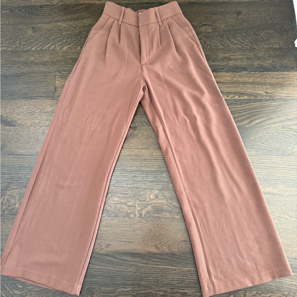 Abercrombie & Fitch Pleated trousers pants xs short petite brown